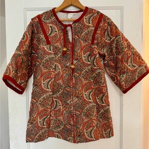 American Vintage Red Paisley Quilted Jacket